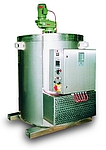 Rührwerksbehälter in Edelstahl mit Thermalöldoppelmantel und Elektro-Heizung sowie mit Temperatur-Regelung